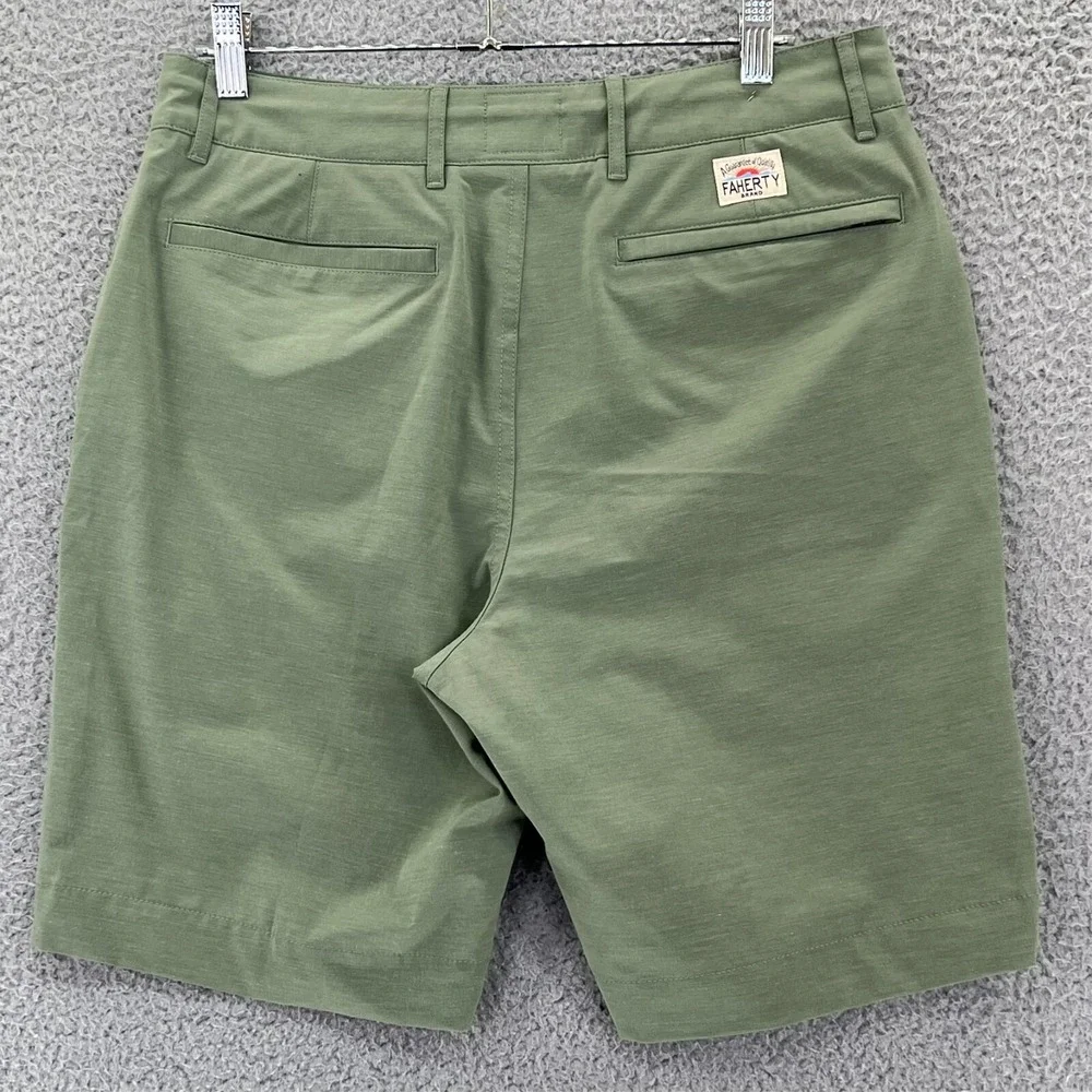 FAHERTY All Day Golf Shorts Men 30 (30x9 Act) Green Athleisure Beach Draw String